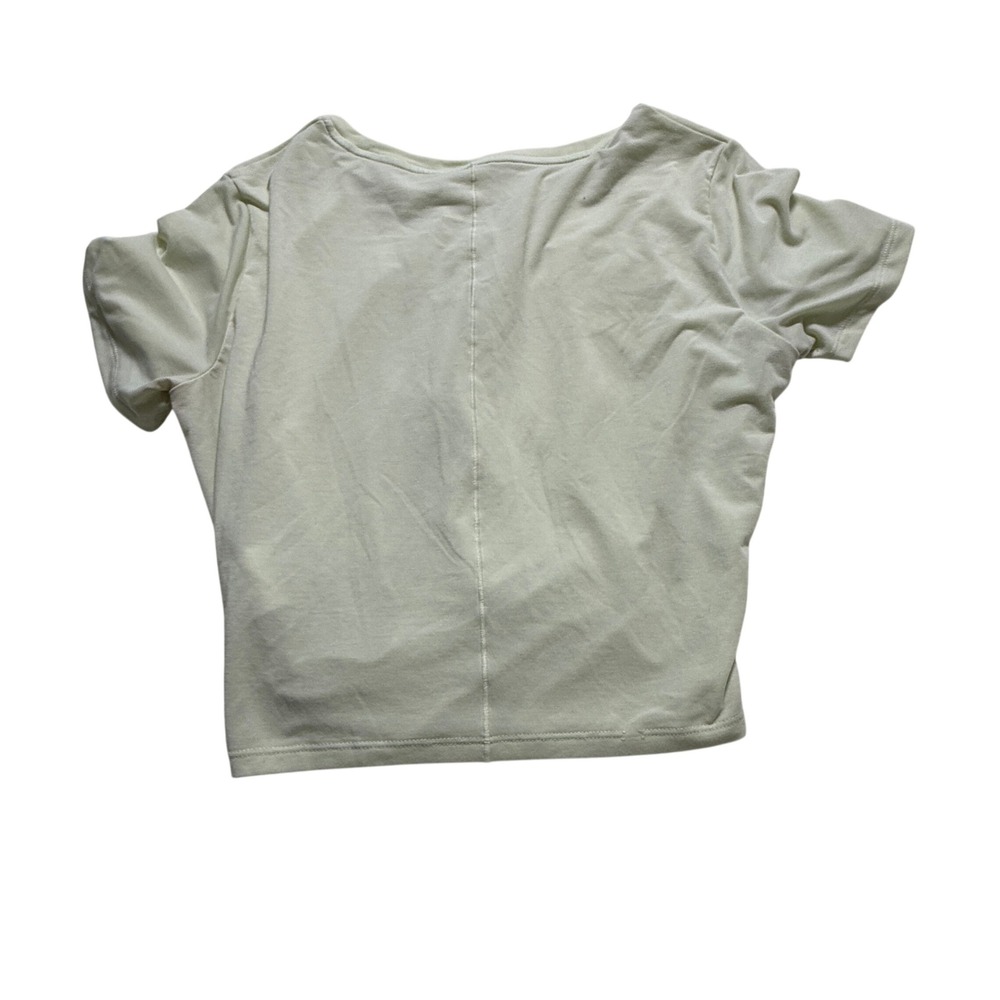 Nike Dri-FIT Twist Front Crop Top WMS S Pale Lime Green Short Sleeve Shirt - Picture 7 of 7